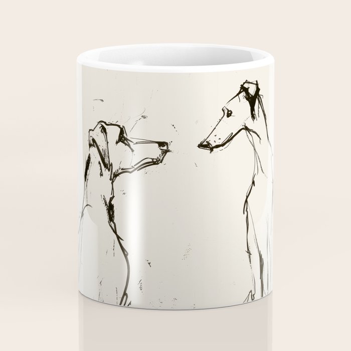 Greyhound Pair - Modern Sketch Coffee Mug Gallery Image 4