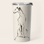 Greyhound Pair - Modern Sketch Travel Mug Gallery Image 2