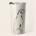 Greyhound Pair - Modern Sketch Travel Mug Gallery Image 3