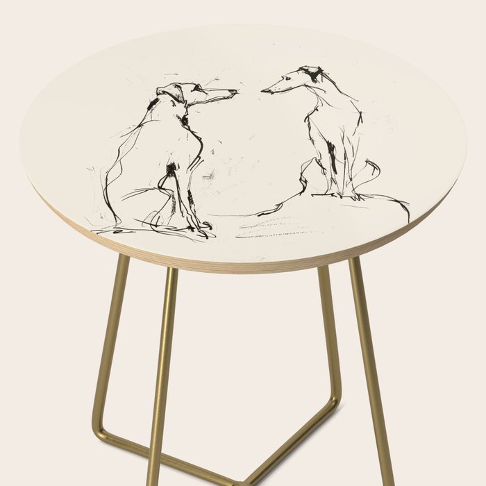 Greyhound Pair - Modern Sketch Side Table Gallery Image 2