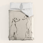 Greyhound Pair - Modern Sketch Duvet Cover Gallery Image 6