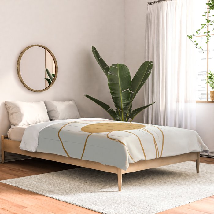 Minimal Abstract Shapes No 46 Comforter Gallery Image 2