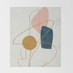 Minimal Abstract Shapes No 46 Throw Blanket Gallery Image 2
