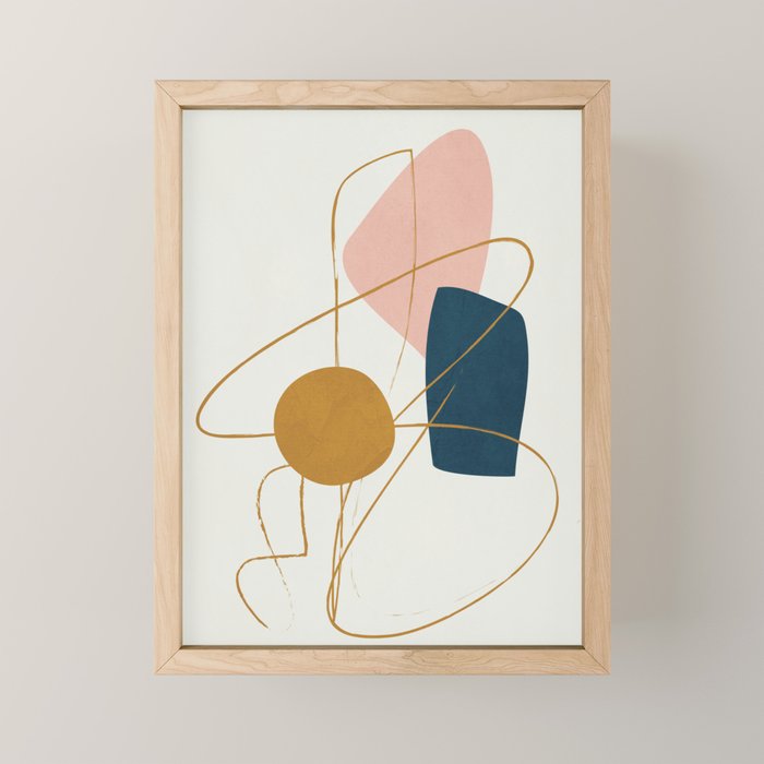 Minimal Abstract Shapes No 46 Mini Art Print Gallery Image 1