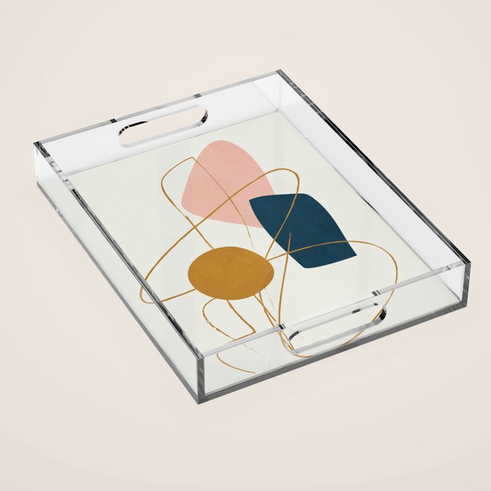 Minimal Abstract Shapes No 46 Acrylic Tray Gallery Image 1