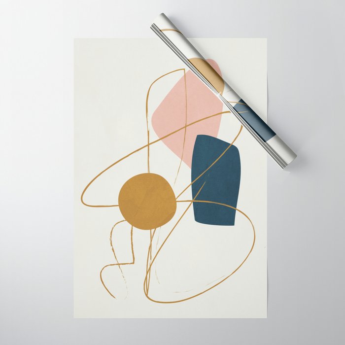 Minimal Abstract Shapes No 46 Wrapping Paper Gallery Image 1