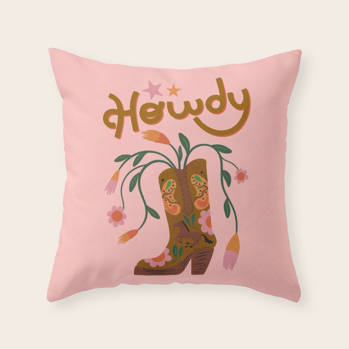 Howdy Throw Pillow Gallery Image 6