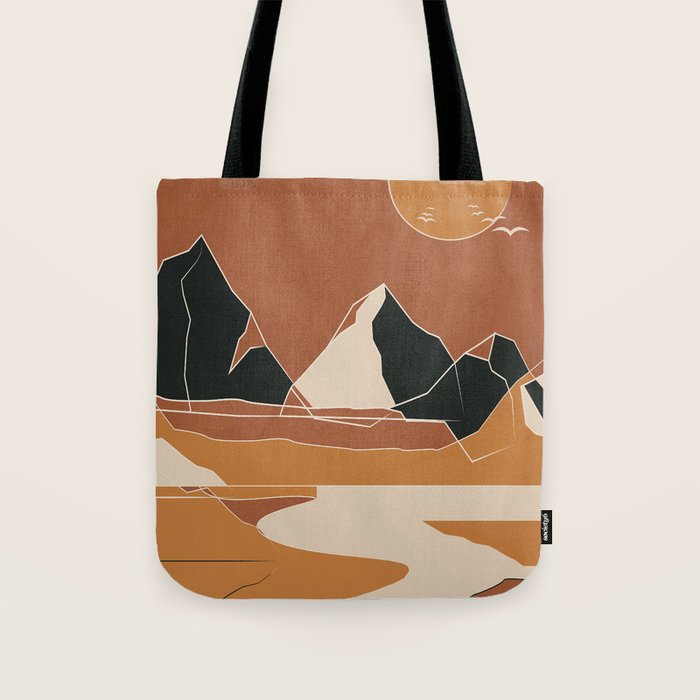 Minimal Abstract Art Landscape 03 Tote Bag Gallery Image 1