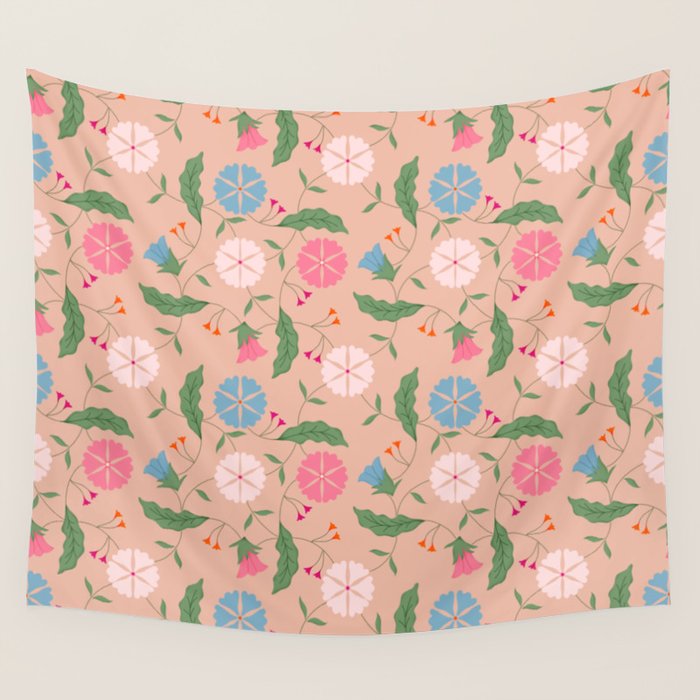 Heritage Blooms - Floral Art Wall Tapestry Gallery Image 4