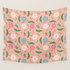 Heritage Blooms - Floral Art Wall Tapestry Gallery Image 4