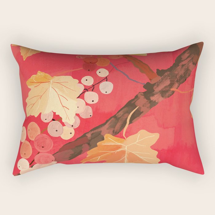 Red Grapevine Rectangular Pillow Gallery Image 2
