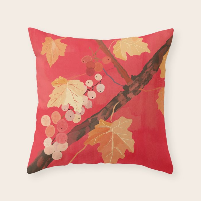 Red Grapevine Throw Pillow Gallery Image 6