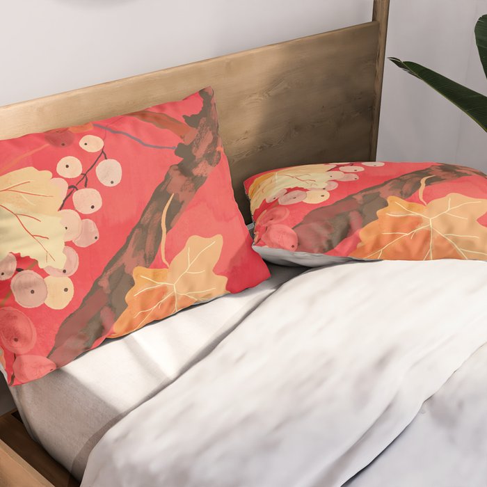 Red Grapevine Pillow Sham Gallery Image 2