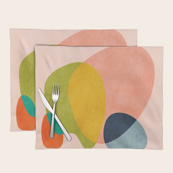 pink shape Placemat Gallery Image 1