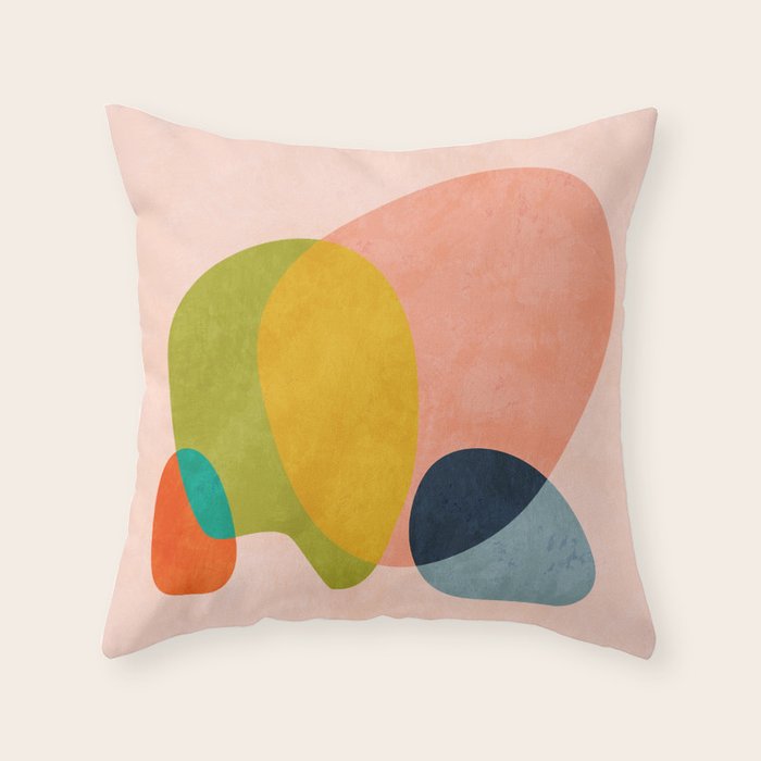 pink shape Throw Pillow Gallery Image 6