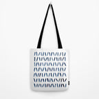 Strokes Pattern | Indigo Watercolor Painting Tote Bag Gallery Image 2