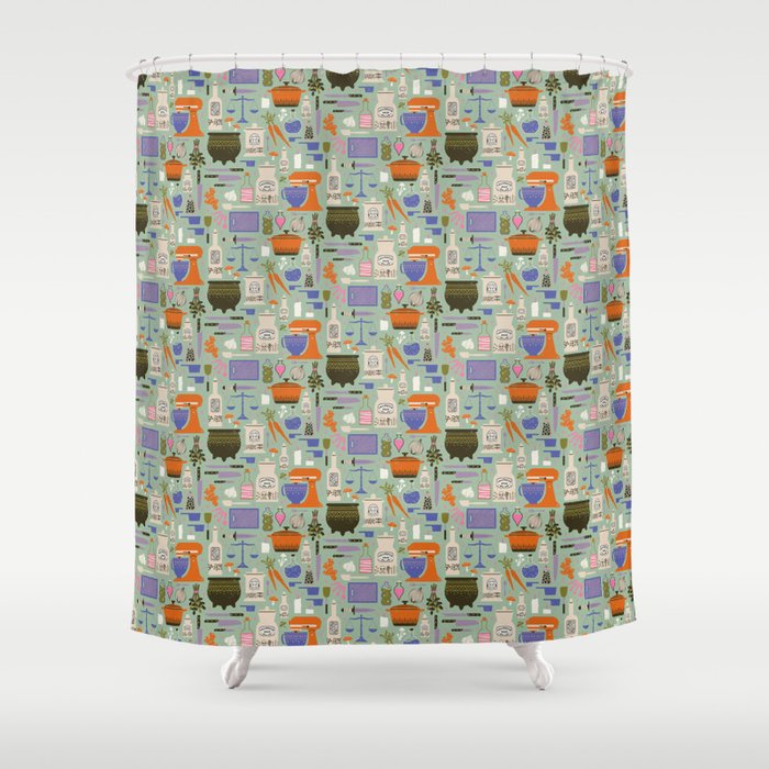 Kitchen Witch Shower Curtain Gallery Image 1