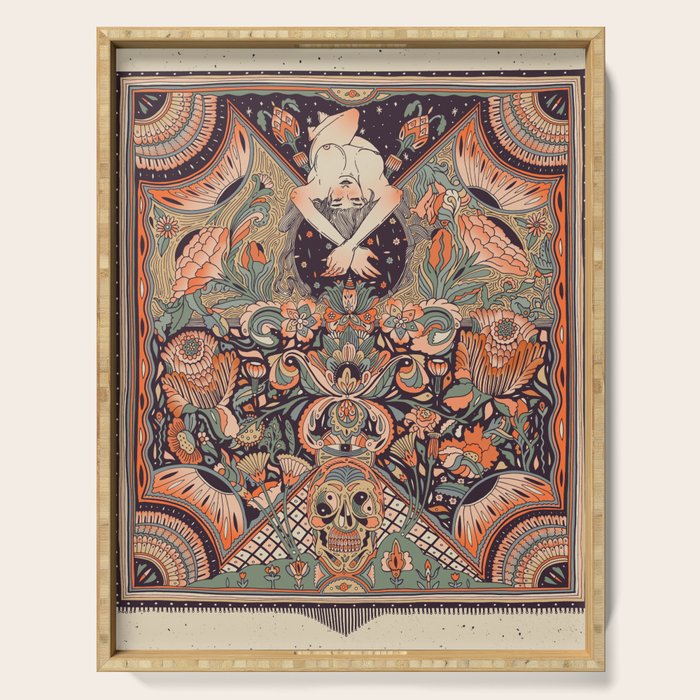 lit de fleurs Serving Tray Gallery Image 1