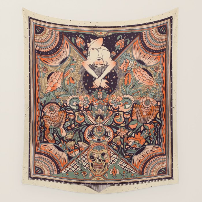 lit de fleurs Wall Tapestry Gallery Image 4