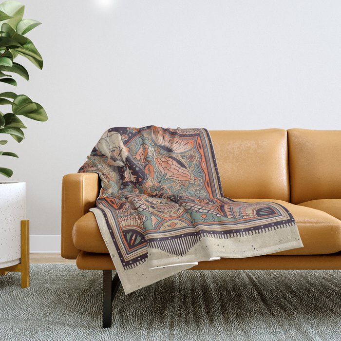 lit de fleurs Throw Blanket Gallery Image 1
