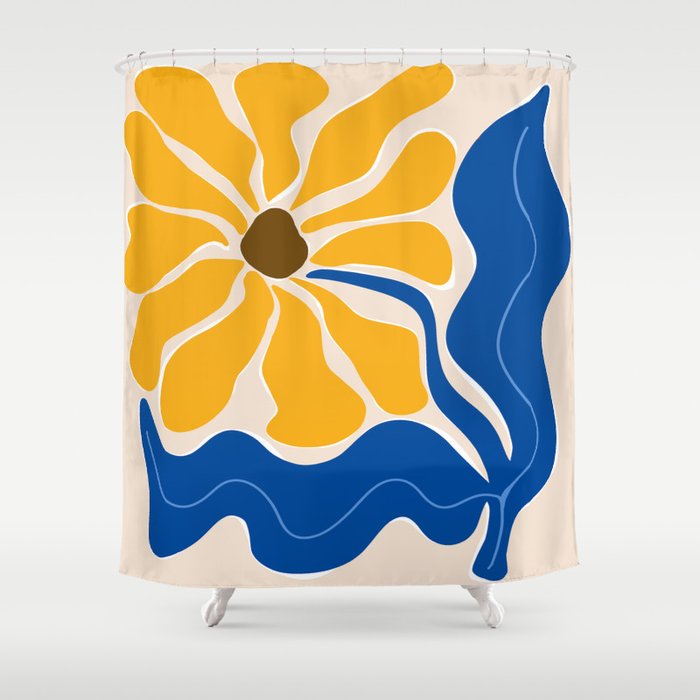 Bold sunflower 3 Shower Curtain Gallery Image 1