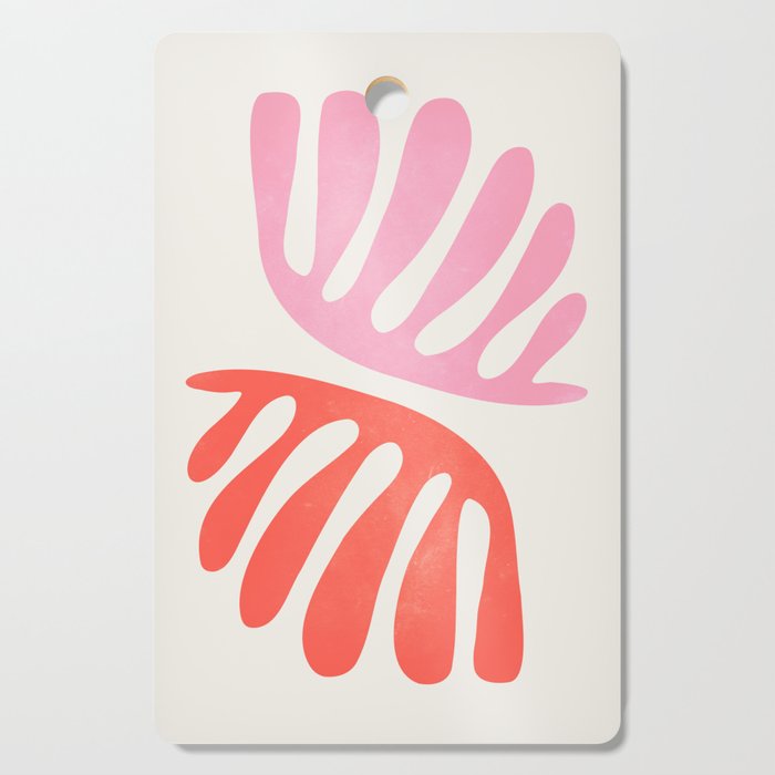 Peach & Orange: Wild Leaf | Matisse Foliage Paper Cutouts 03 Cutting Board Gallery Image 1