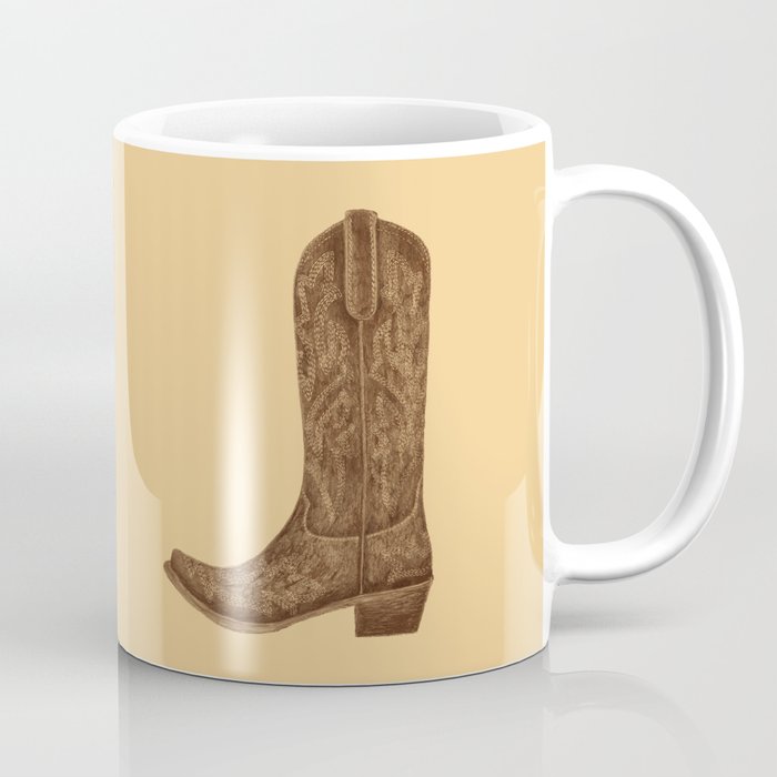 Brown Cowgirl Boot Coffee Mug Gallery Image 1