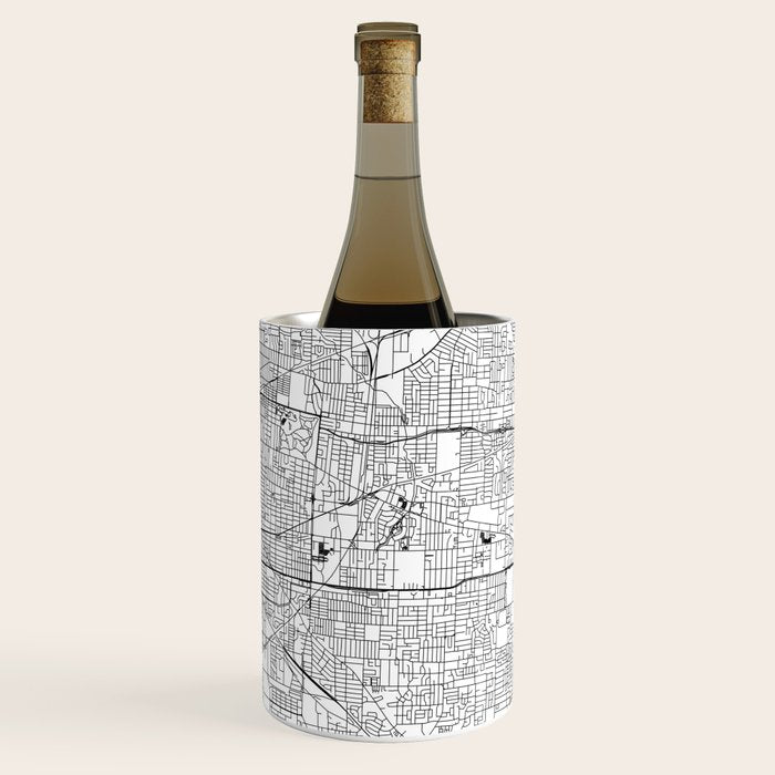 Memphis White Map Wine Chiller Gallery Image 1