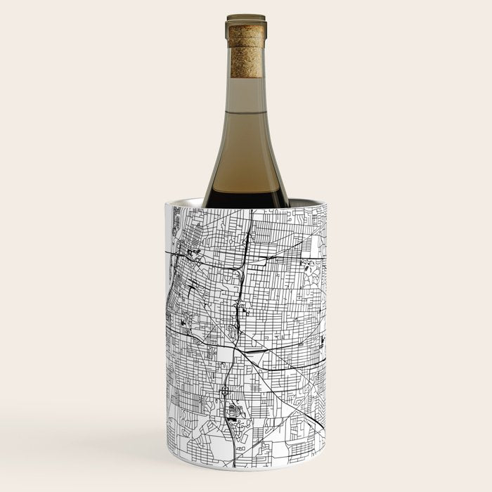 Memphis White Map Wine Chiller Gallery Image 2