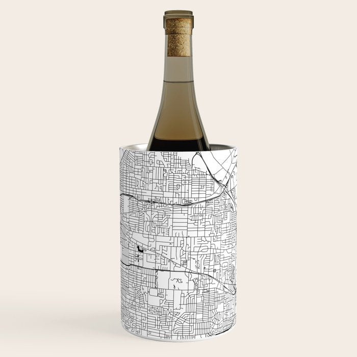 Memphis White Map Wine Chiller Gallery Image 3