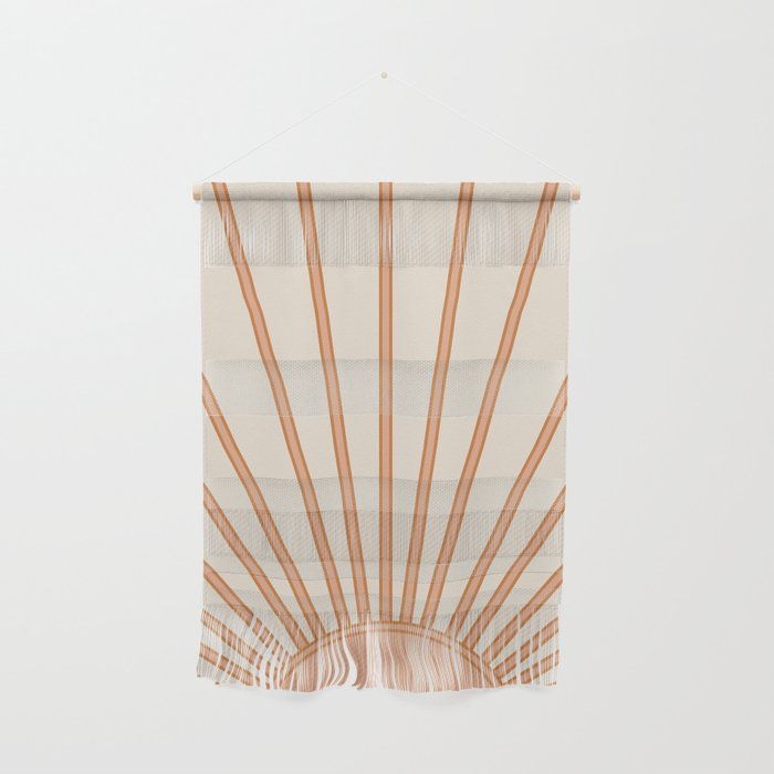 Sun Print Sunrise Sunshine Sun Wall Art Boho Sun Earth Tones Terracotta Mid Century Modern Decor  Wall Hanging Gallery Image 1