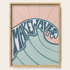 Make Waves Linocut Serving Tray Gallery Image 1