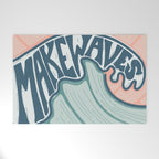 Make Waves Linocut Welcome Mat Gallery Image 1