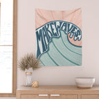 Make Waves Linocut Wall Tapestry Gallery Image 2