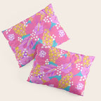 Bold Hibiscus Floral Hot Pink Summer Pillow Sham Gallery Image 3