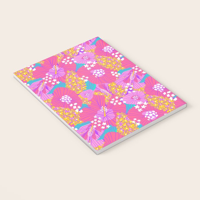 Bold Hibiscus Floral Hot Pink Summer Notebook Gallery Image 3