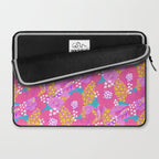 Bold Hibiscus Floral Hot Pink Summer Laptop Sleeve Gallery Image 2