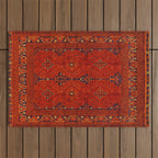 N194 - Red Berber Atlas Oriental Traditional Moroccan Style Outdoor Rug Gallery Image 1