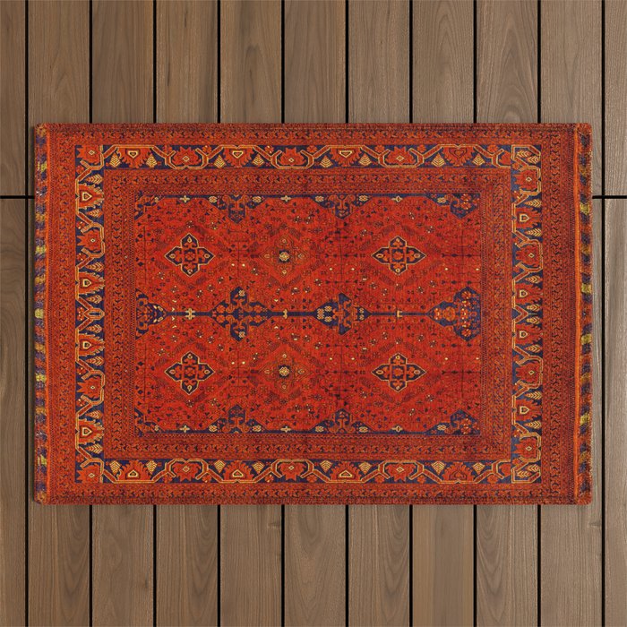 N194 - Red Berber Atlas Oriental Traditional Moroccan Style Outdoor Rug Gallery Image 1