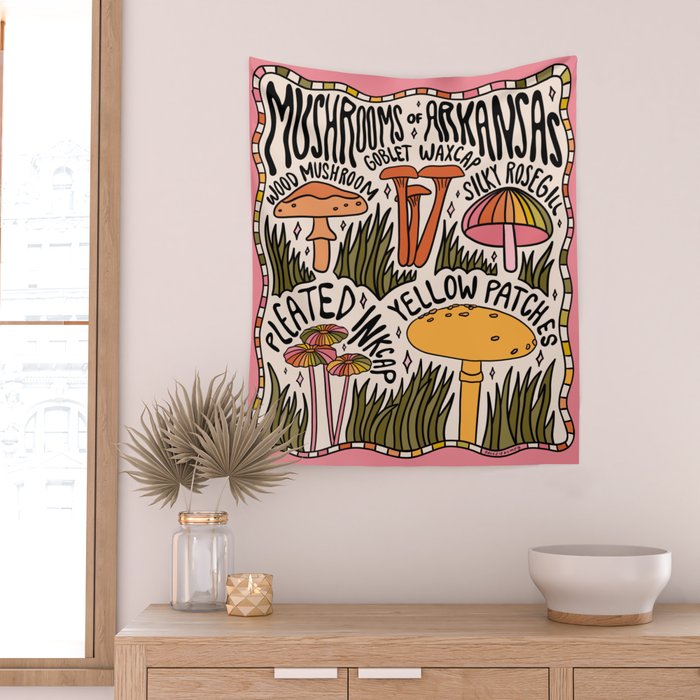 Mushrooms of Arkansas Wall Tapestry Gallery Image 2