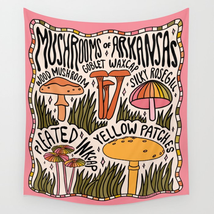 Mushrooms of Arkansas Wall Tapestry Gallery Image 4