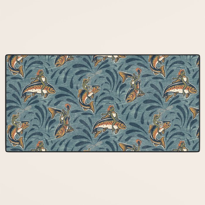 Rodeo Frogs - Blue Desk Mat Gallery Image 3