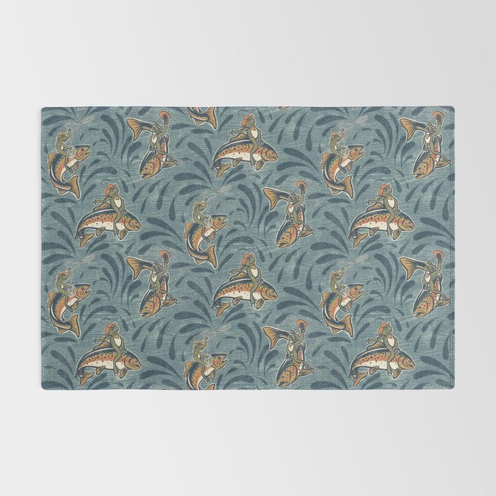 Rodeo Frogs - Blue Rug Gallery Image 2