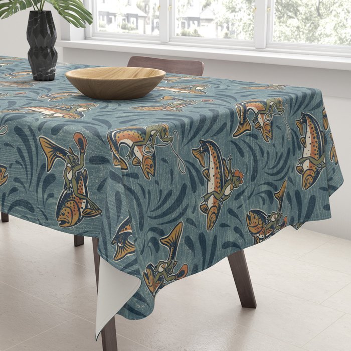 Rodeo Frogs - Blue Tablecloth Gallery Image 3