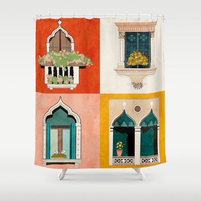 venice windows Shower Curtain Gallery Image 1