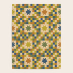 Colorful Quilt Plaid geometric pattern green and blue Poster Gallery Image 4