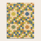 Colorful Quilt Plaid geometric pattern green and blue Notebook Gallery Image 4