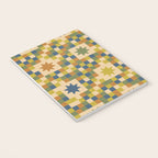 Colorful Quilt Plaid geometric pattern green and blue Notebook Gallery Image 3