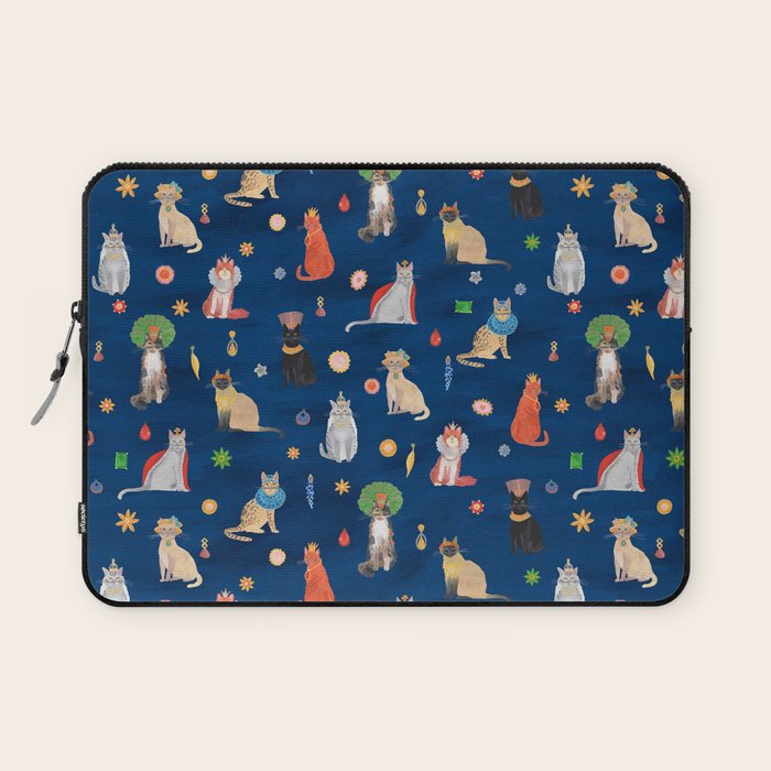 Cat Queens (Blue) Laptop Sleeve Gallery Image 1