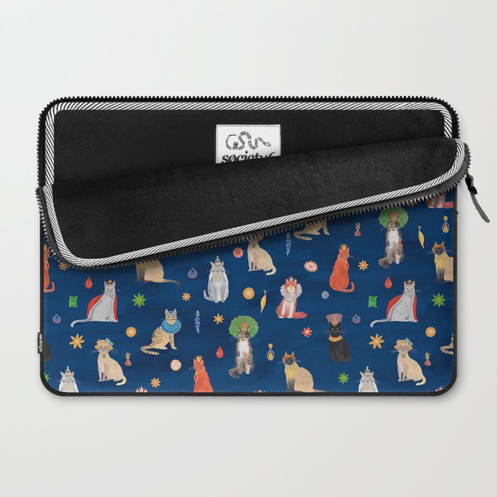Cat Queens (Blue) Laptop Sleeve Gallery Image 2